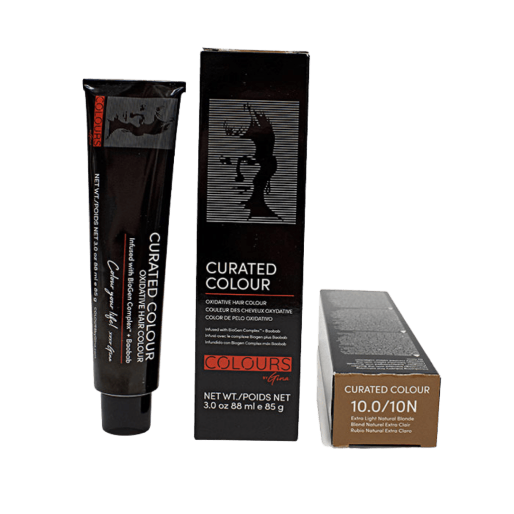 Curated color hair dye packaging, natural blonde shade.